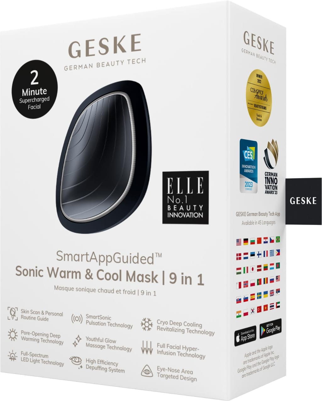 Фото товару: Ультразвукова маска тепло та холод GESKE Sonic Warm&Cool Mask 9в1 black № 7