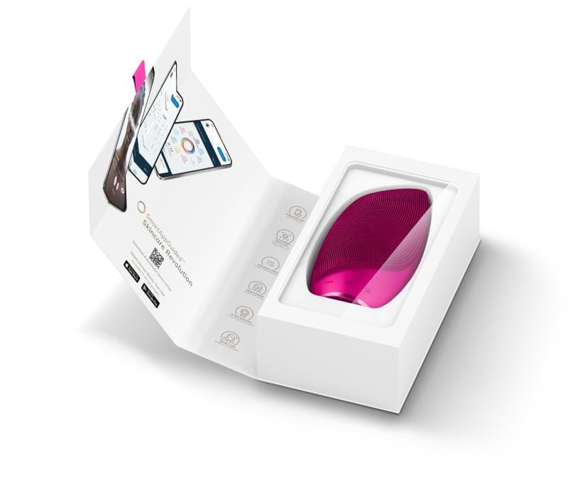 Фото товару: Електронна звукова термо щітка для обличчя GESKE Sonic Thermo Facial Brush 6в1 magenta № 8
