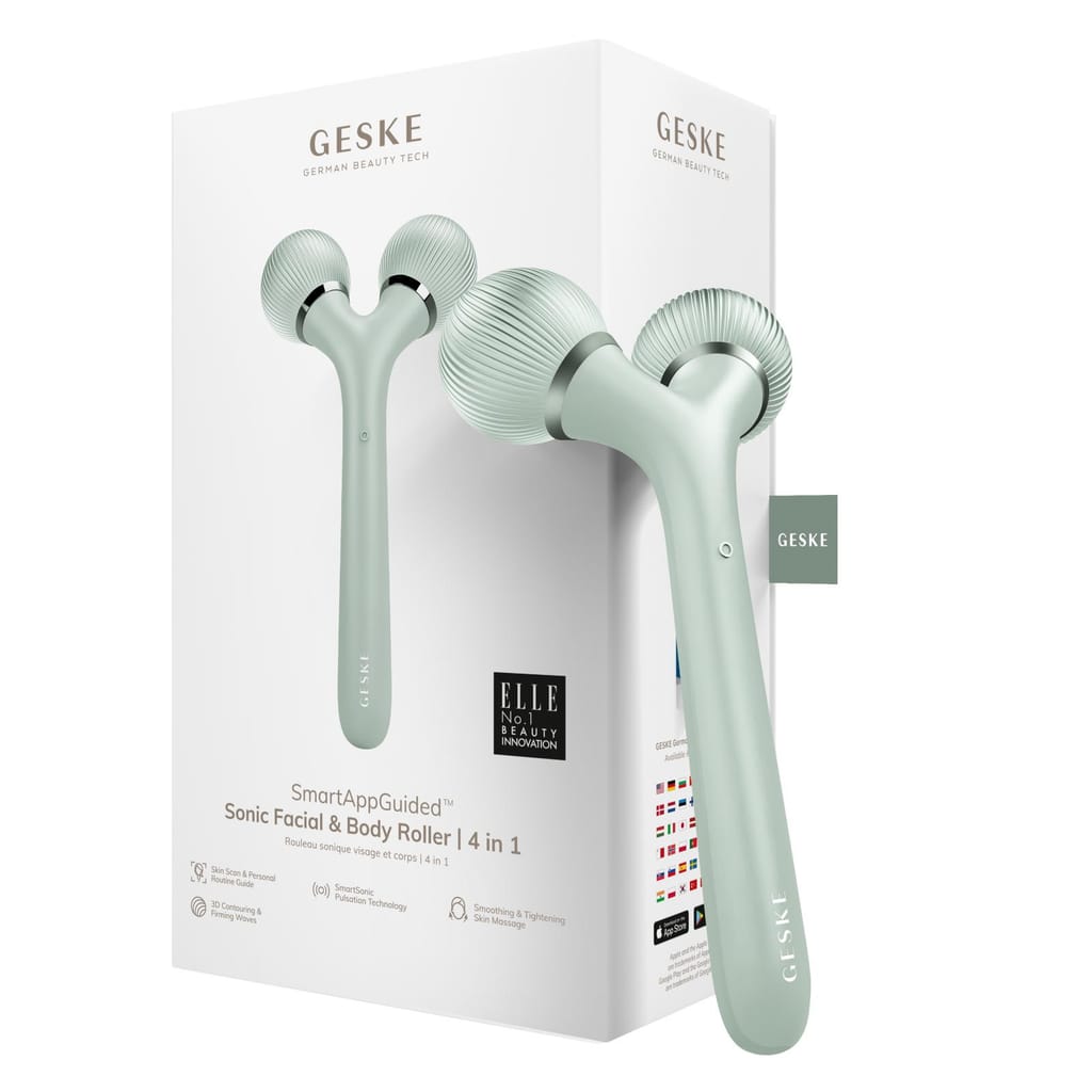 Фото товару: Електронний ультразвуковий ролик для обличчя та тіла GESKE Sonic Facial&Body Roller 4в1 green № 0