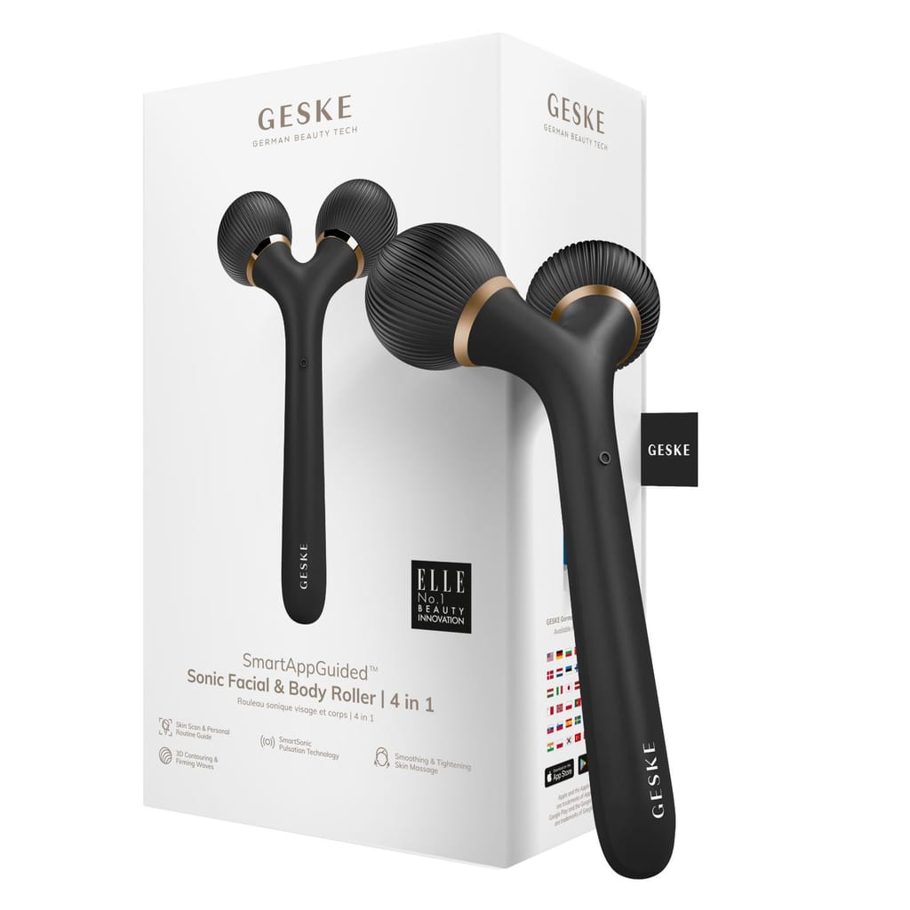 Фото товару: Електронний ультразвуковий ролик для обличчя та тіла GESKE Sonic Facial&Body Roller 4в1 gray № 0