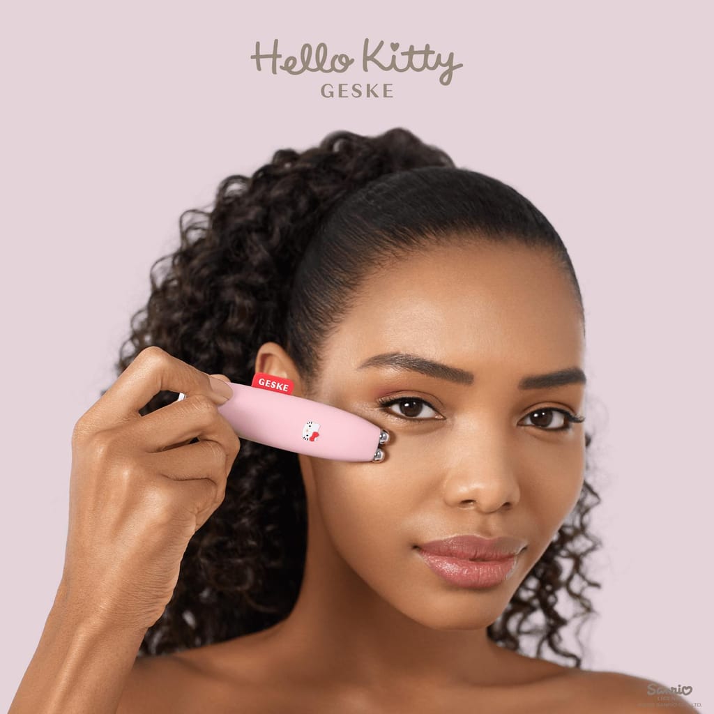 Фото товару: Мікрострумова ручка для підтяжки обличчя GESKE MicroCurrent Face-Lift Pen 6в1 by Hello Kitty pink № 3