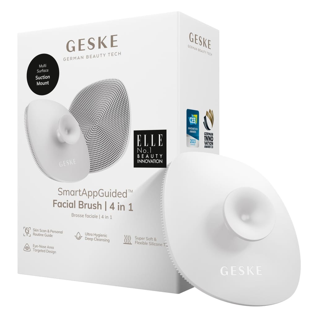 Фото товару: Щітка для обличчя GESKE Facial Brush 4в1 з тримачем white № 0