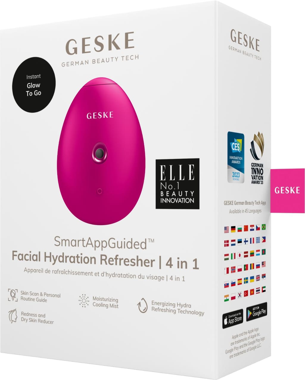 Фото товару: Електронний освіжувач для зволоження обличчя GESKE Facial Hydration Refresher 4в1 magenta № 7