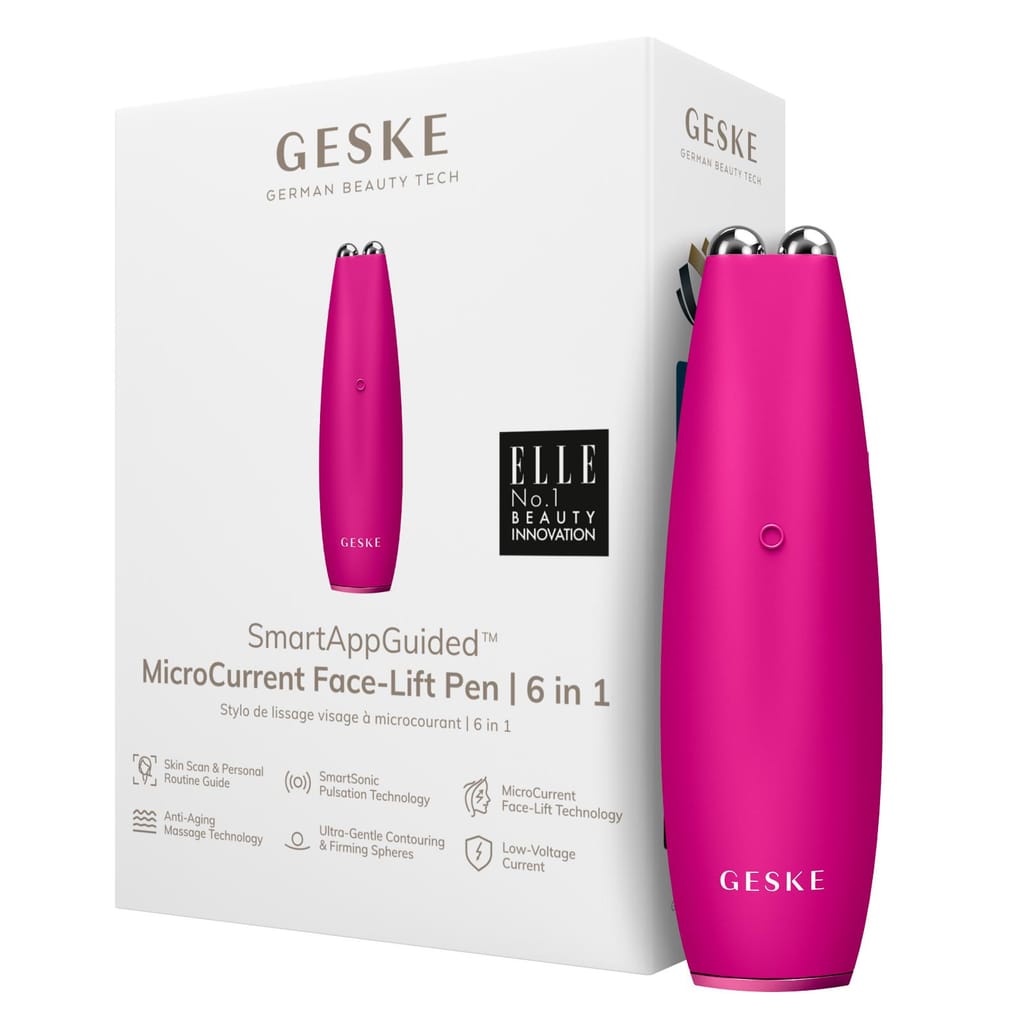 Фото товару: Мікрострумова ручка для підтяжки обличчя GESKE MicroCurrent Face-Lift Pen 6в1 magenta № 0
