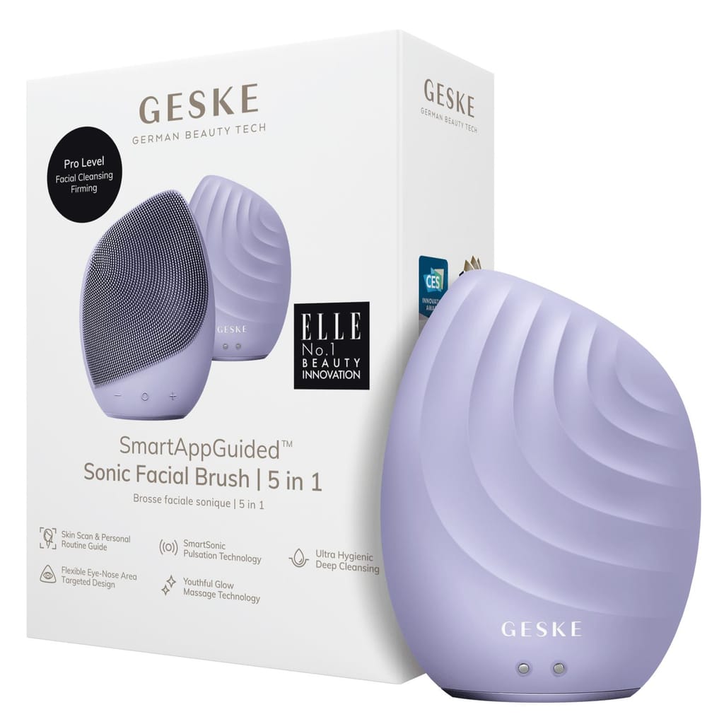 Фото товару: Електронна ультразвукова щітка для обличчя GESKE Sonic Facial Brush 5в1 purple № 0