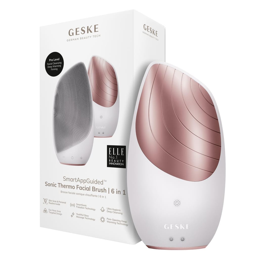 Фото товару: Електронна звукова термо щітка для обличчя GESKE Sonic Thermo Facial Brush 6в1 starlight № 0