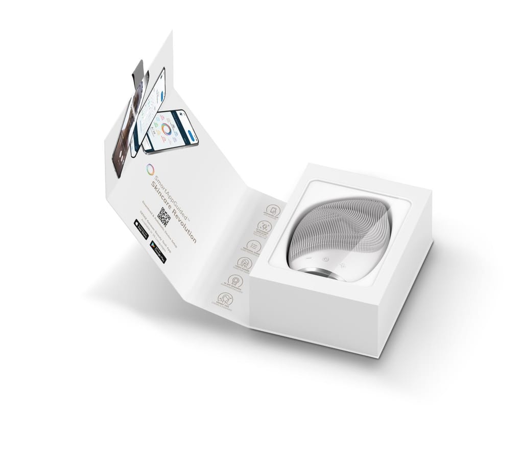 Фото товару: Електронна ультразвукова щітка для обличчя GESKE Sonic Facial Brush 5в1 white № 8