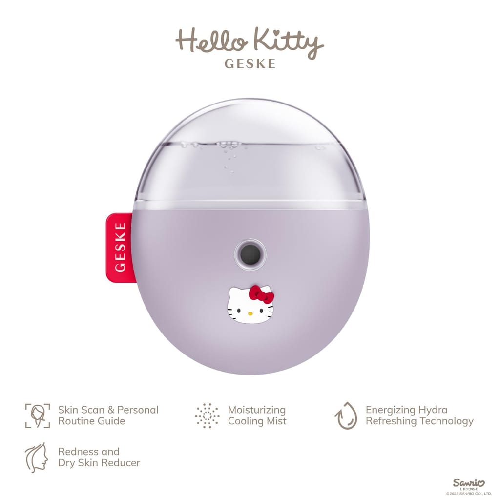 Фото товару: Електронний освіжувач для зволоження обличчя GESKE Facial Hydration Refresher 4в1 by Hello Kitty purple № 1