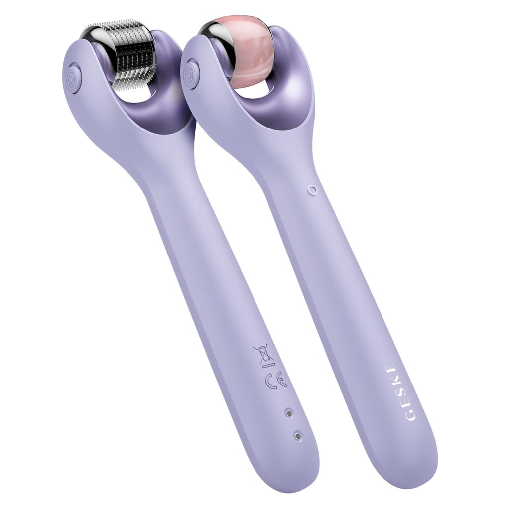 Фото товару: Електронний ролер для обличчя з мікроголками GESKE MicroNeedle Face Roller 9в1 purple № 5