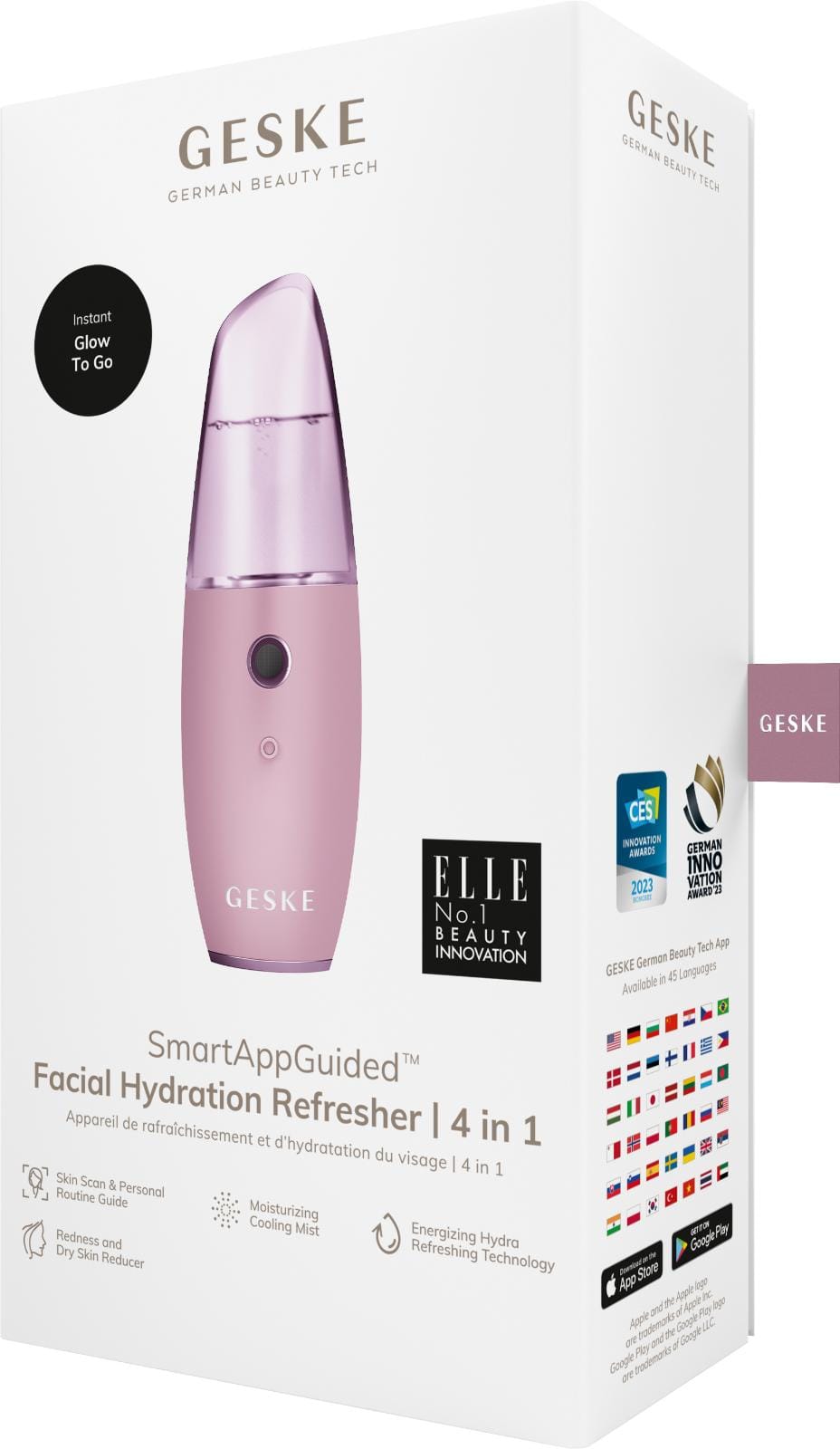 Фото товару: Зволожувач для шкіри обличчя GESKE Facial Hydration Refresher 4 in 1 pink № 7