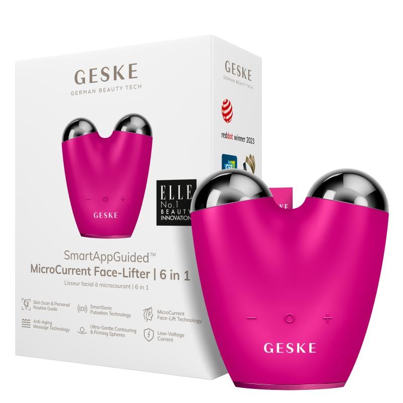 Фото товару: Мікрострумовий підтягувач обличчя GESKE MicroCurrent Face-Lifter 6в1 magenta № 0