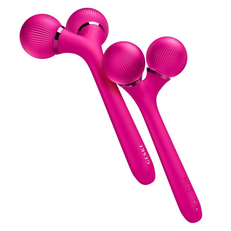 Фото товару: Електронний ультразвуковий ролик для обличчя та тіла GESKE Sonic Facial&Body Roller 4в1 magenta № 5