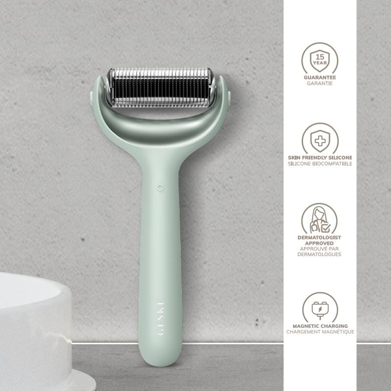 Фото товару: Ролер для голкової мезотерапії обличчя та тіла GESKE MicroNeedle Face&Body Roller 9в1 green № 2