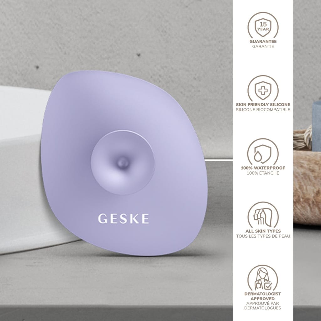 Фото товару: Щітка для обличчя GESKE Facial Brush 4в1 з тримачем purple № 2