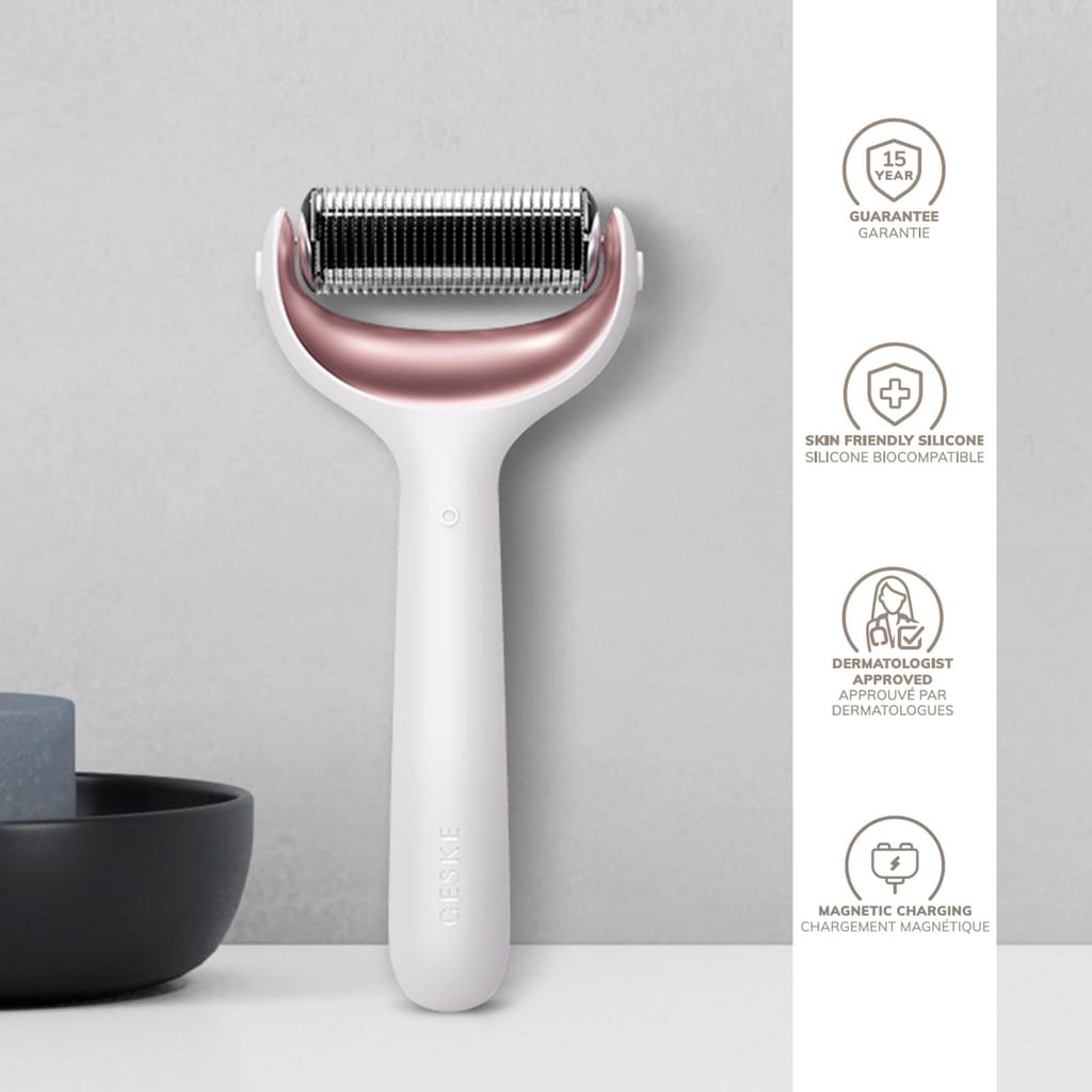 Фото товару: Електронний ролер для обличчя та тіла з мікроголками GESKE MicroNeedle Face&Body Roller 8в1 starlight № 2