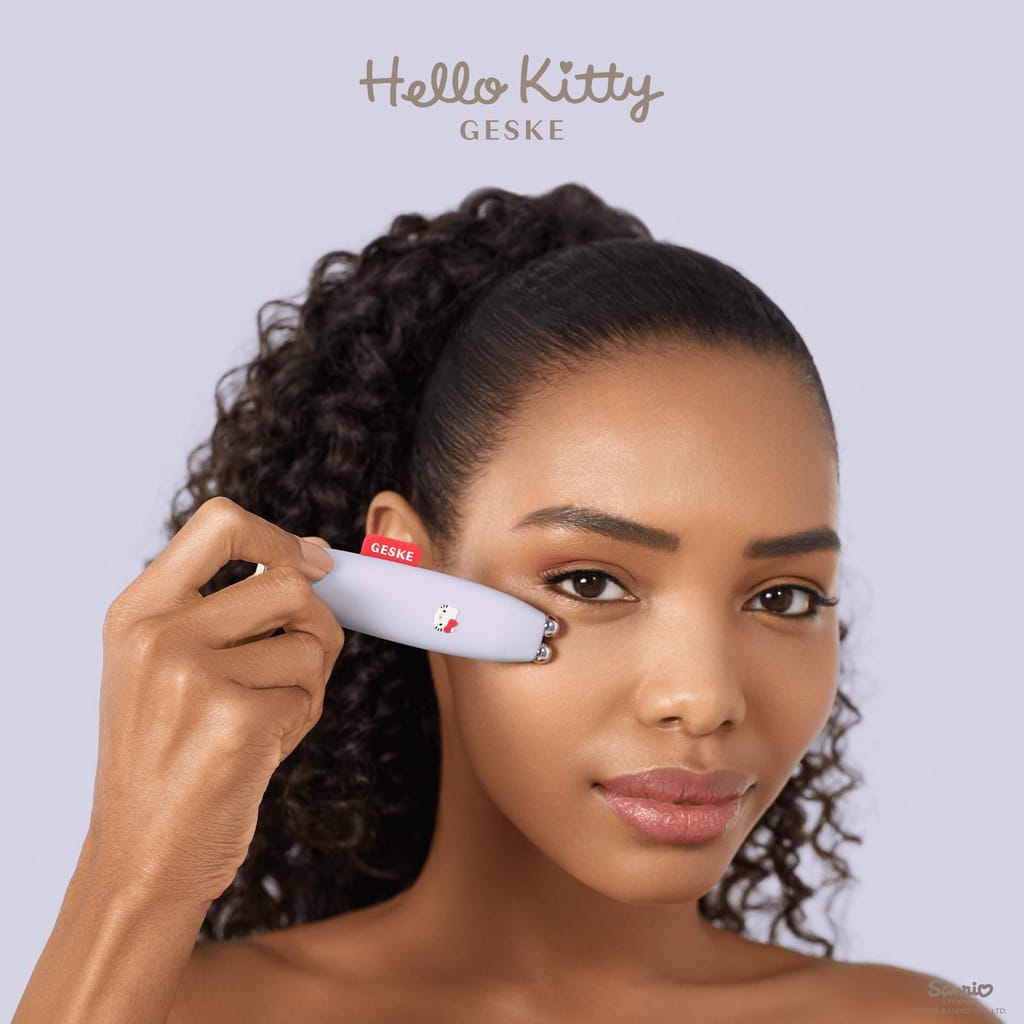 Фото товару: Мікрострумова ручка для підтяжки обличчя GESKE MicroCurrent Face-Lift Pen 6в1 by Hello Kitty purple № 3