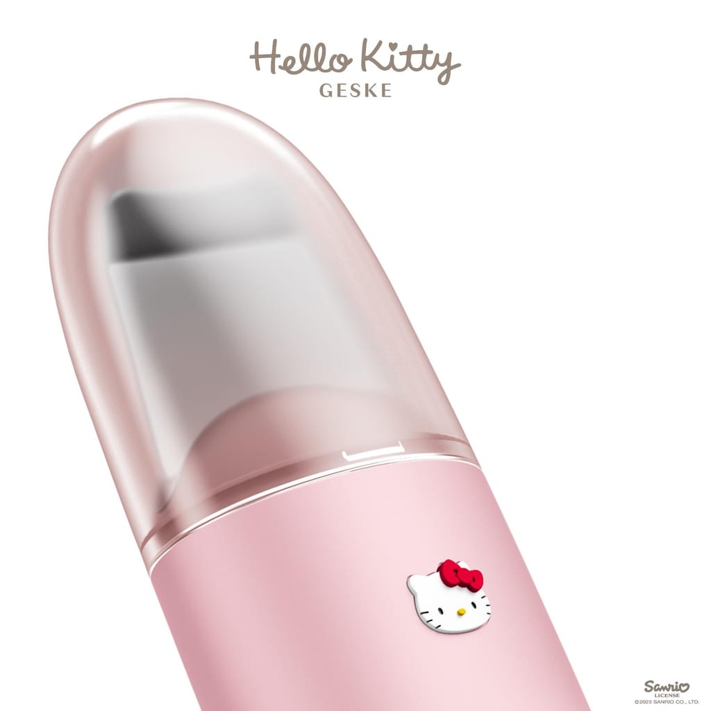 Фото товару: Мікрострумовий скрабер для шкіри та усунення чорних точок GESKE MicroCurrent Skin Scrubber&Blackhead Remover 9в1 Hello Kitty pink № 4