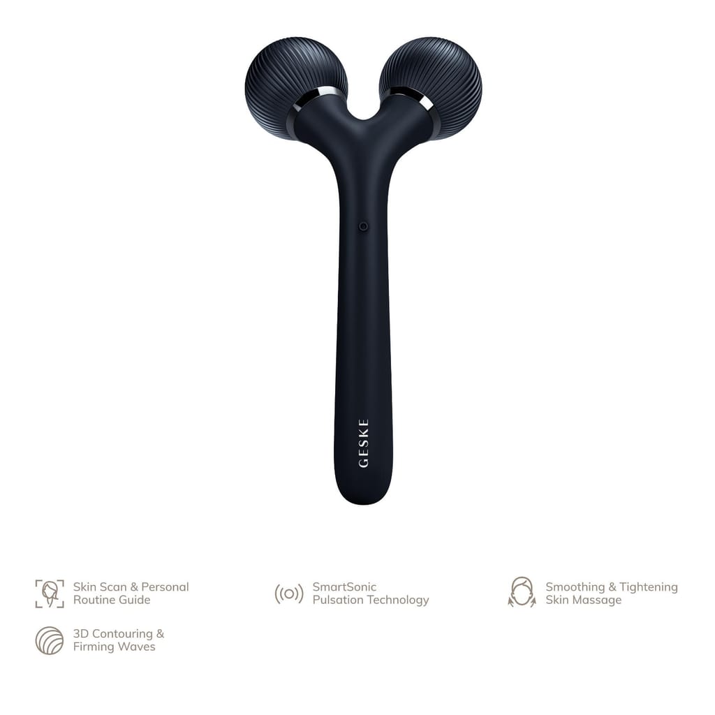 Фото товару: Електронний ультразвуковий ролик для обличчя та тіла GESKE Sonic Facial&Body Roller 4в1 black № 1