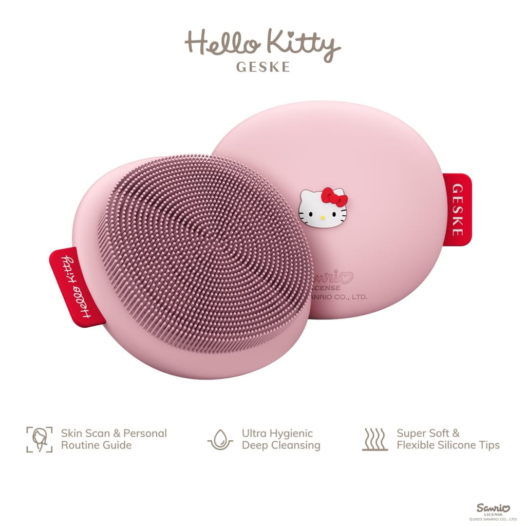 Фото товару: Щітка для обличчя GESKE Facial Brush 3в1 by Hello Kitty pink № 1