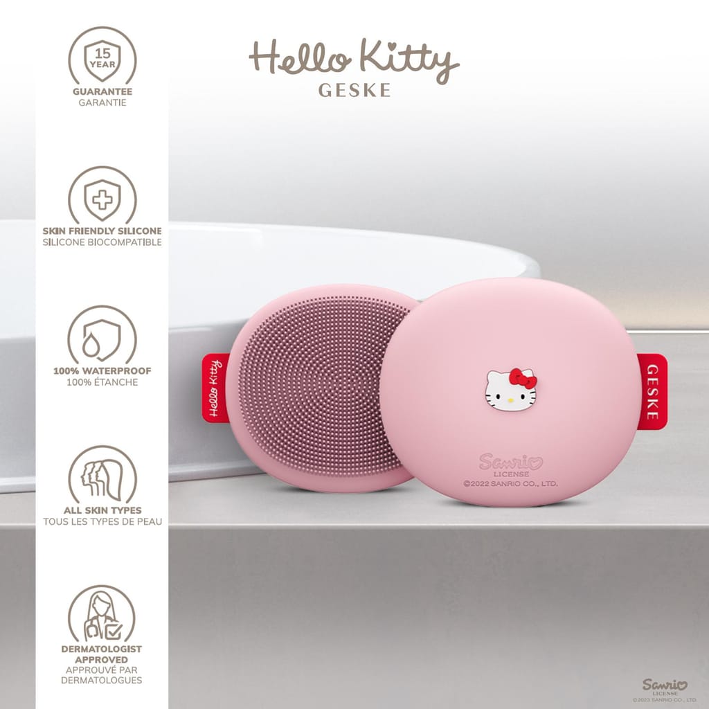 Фото товару: Щітка для обличчя GESKE Facial Brush 3в1 by Hello Kitty pink № 2