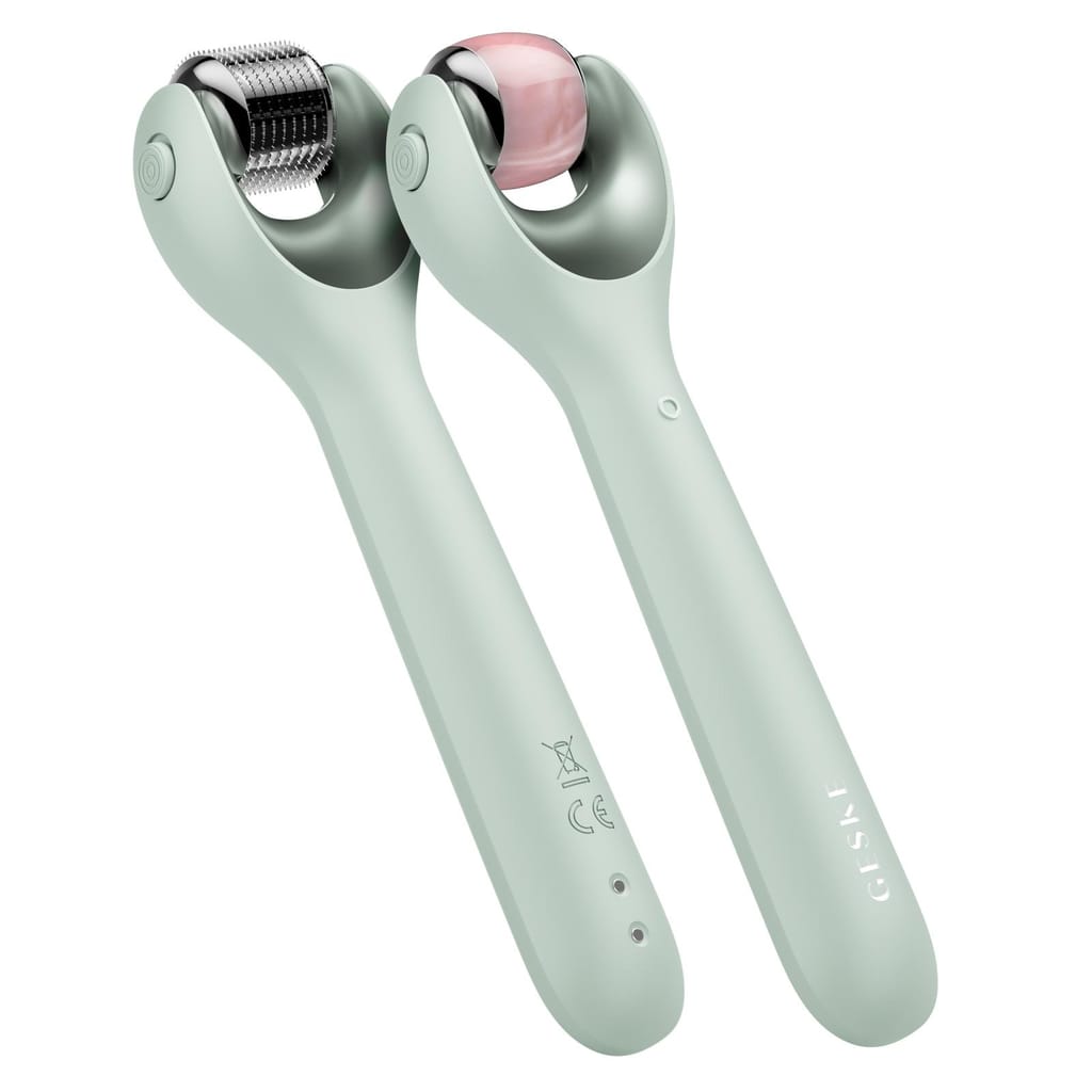 Фото товару: Електронний ролер для обличчя з мікроголками GESKE MicroNeedle Face Roller 9в1 green № 5