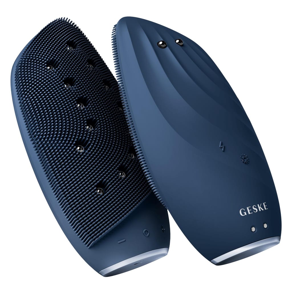 Фото товару: Очищувальна щітка для обличчя GESKE Sonic Thermo Facial Brush&Face-Lifter 8в1 midnight № 5