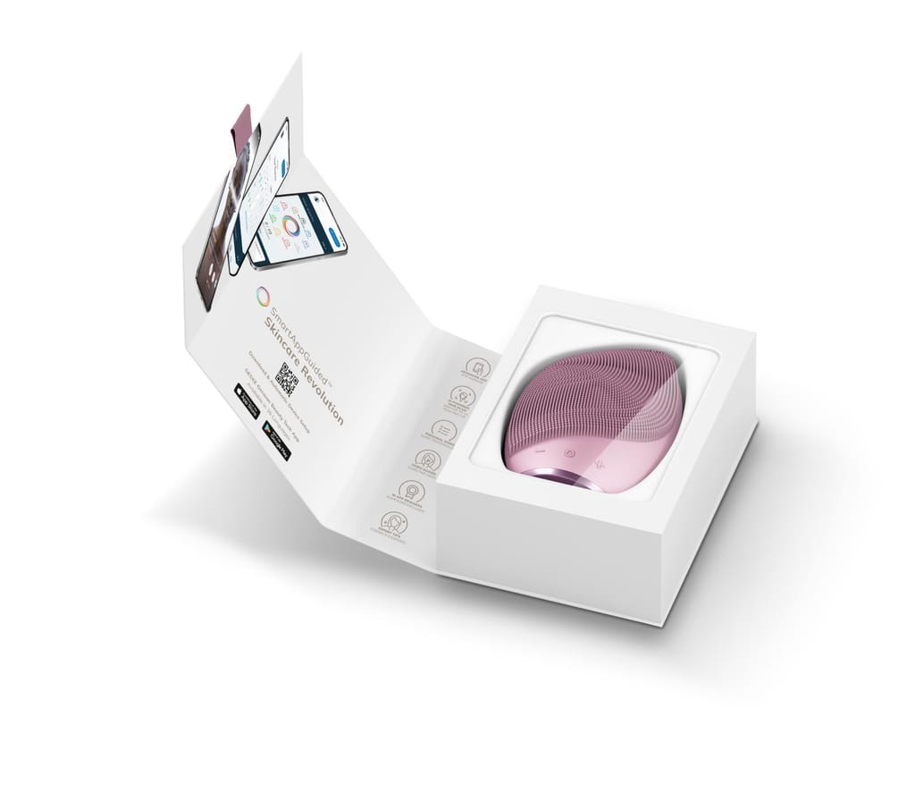 Фото товару: Електронна ультразвукова щітка для обличчя GESKE Sonic Facial Brush 5в1 pink № 8