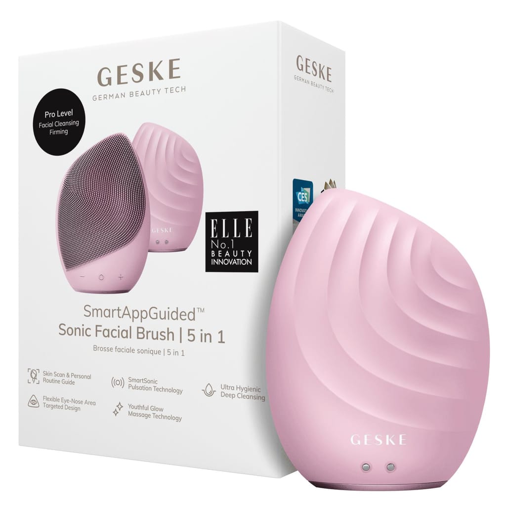 Фото товару: Електронна ультразвукова щітка для обличчя GESKE Sonic Facial Brush 5в1 pink № 0