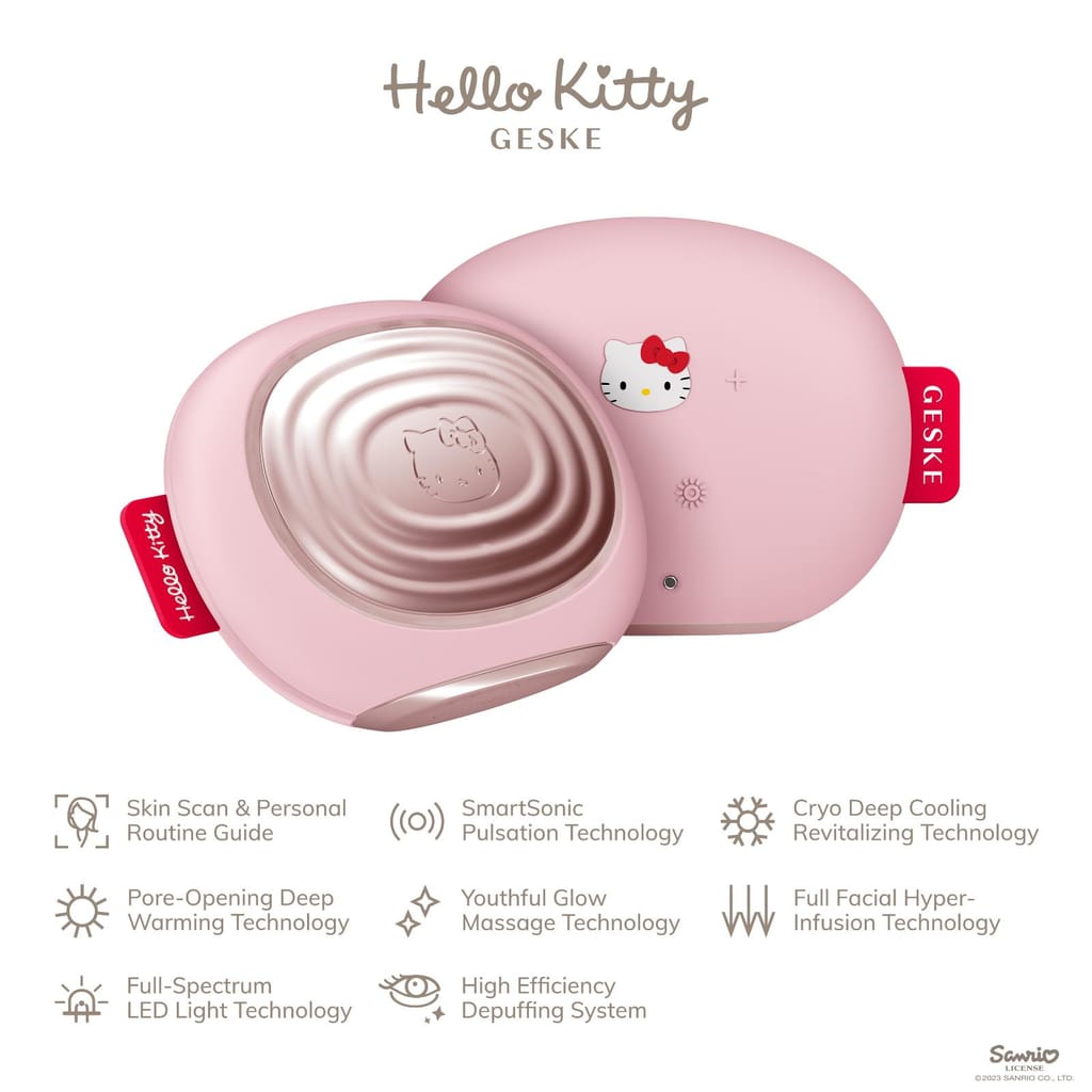 Фото товару: Ультразвукова маска тепло та холод GESKE Sonic Warm&Cool Mask 8в1 by Hello Kitty pink № 1