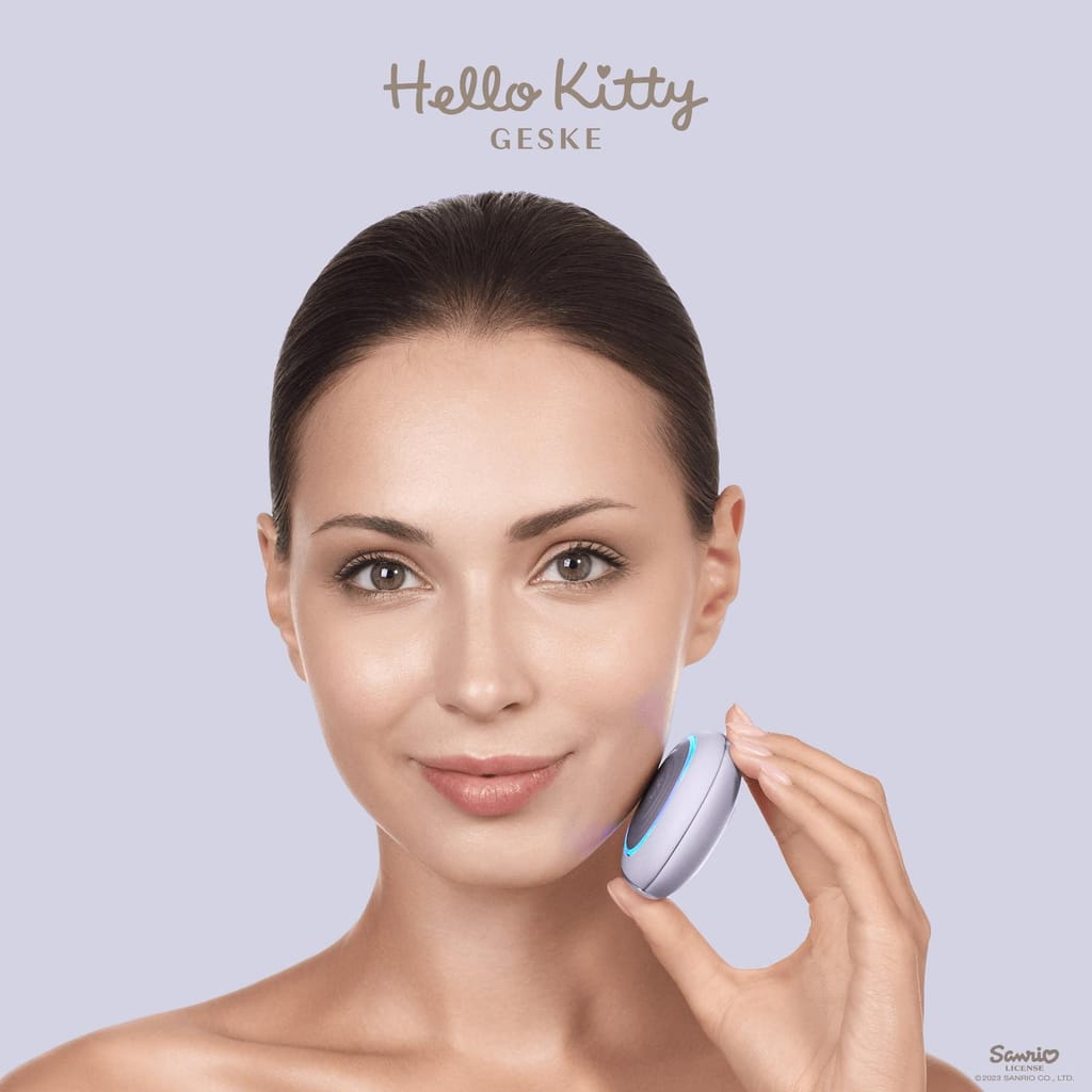 Фото товару: Ультразвукова маска тепло та холод GESKE Sonic Warm&Cool Mask 8в1 by Hello Kitty purple № 3