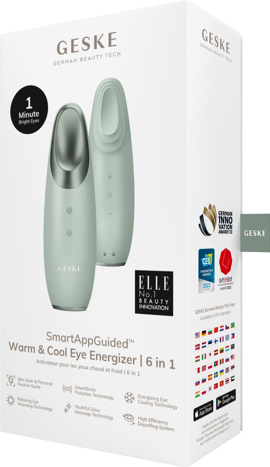 Фото товару: Енерджайзер для очей GESKE Warm&Cool Eye Energizer 6в1 green № 7