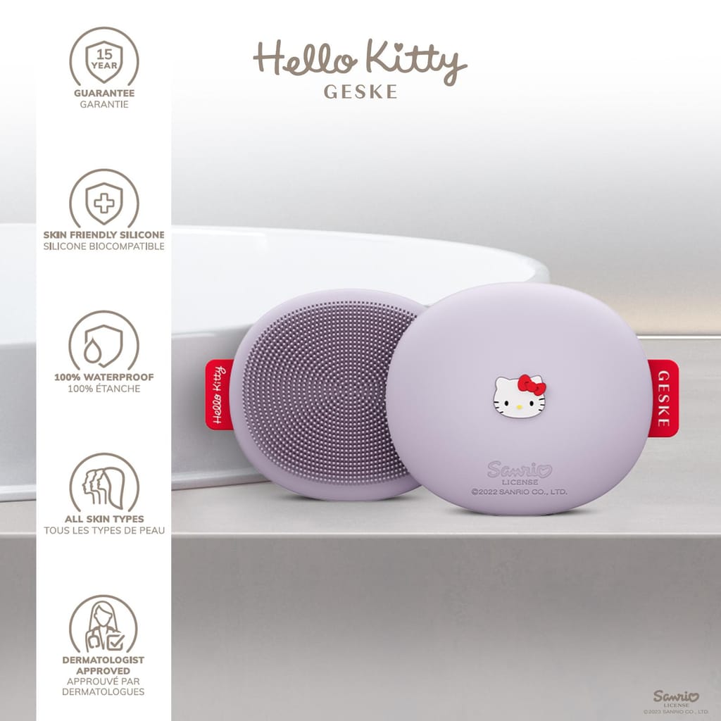 Фото товару: Щітка для обличчя GESKE Facial Brush 3в1 by Hello Kitty purple № 2