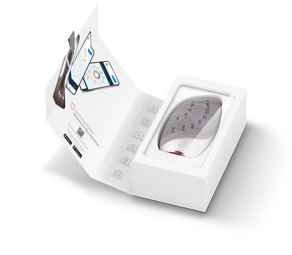 Фото товару: Очищувальна щітка для обличчя GESKE Sonic Thermo Facial Brush&Face-Lifter 8в1 starlight № 8