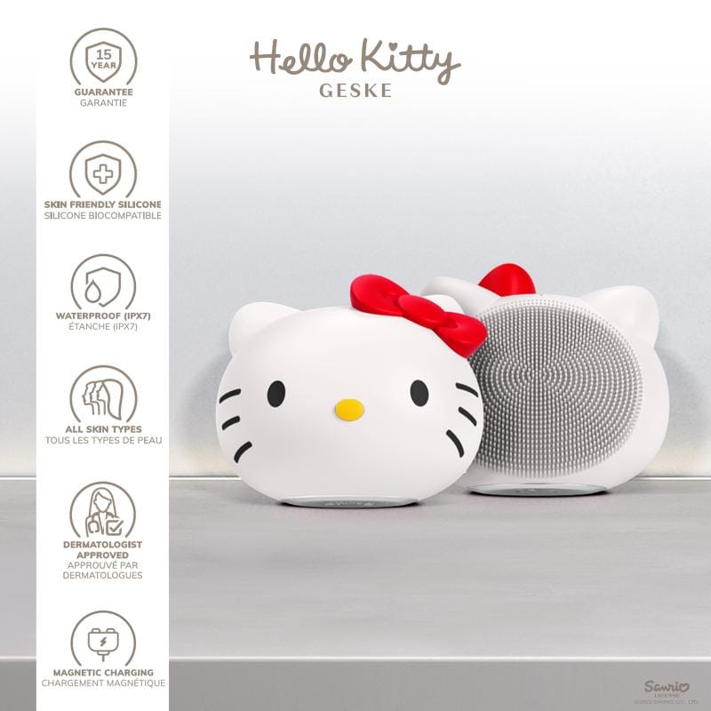 Фото товару: Ультразвукова щітка для обличчя GESKE Sonic  Facial Brush 4в1  by Hello Kitty № 2