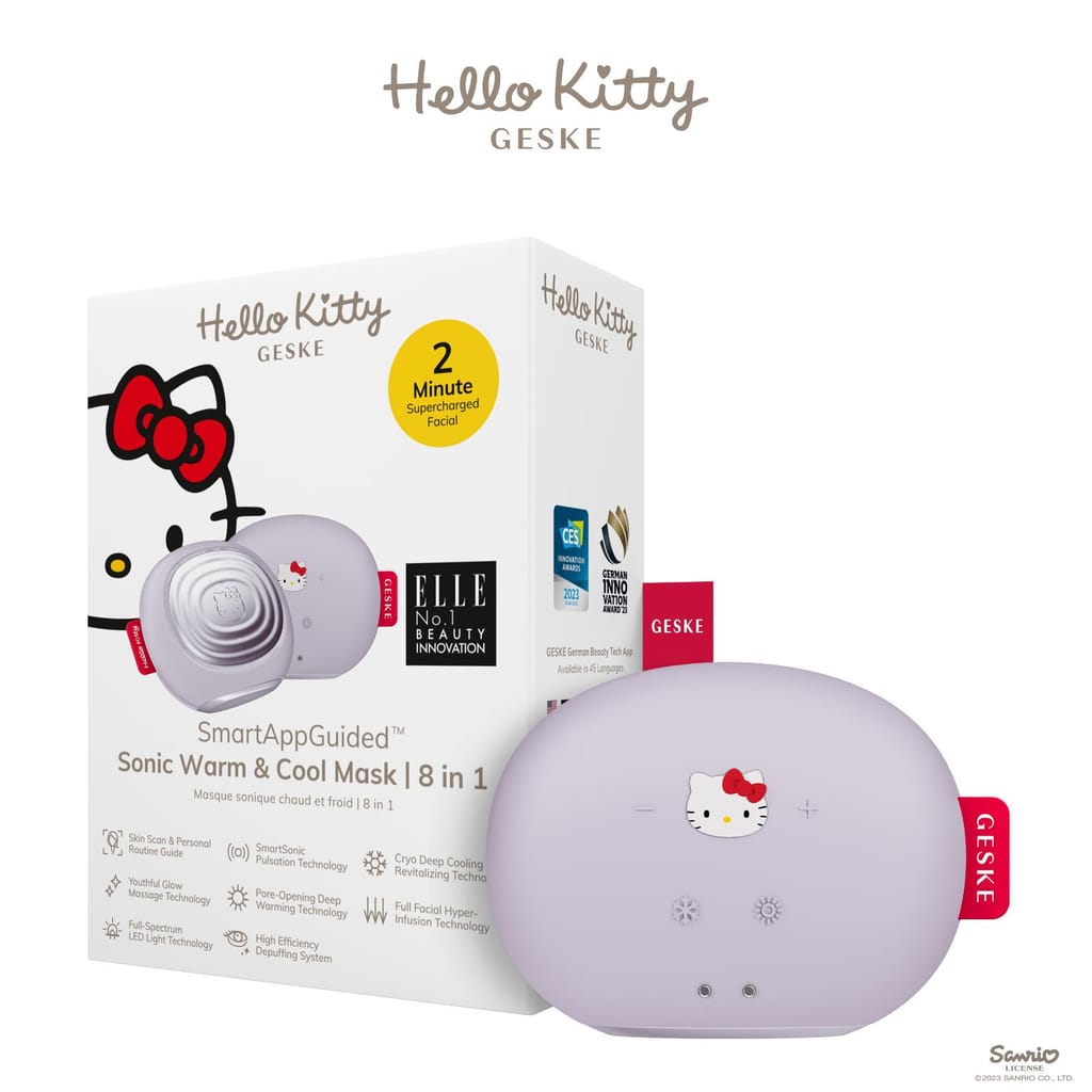Фото товару: Ультразвукова маска тепло та холод GESKE Sonic Warm&Cool Mask 8в1 by Hello Kitty purple № 0