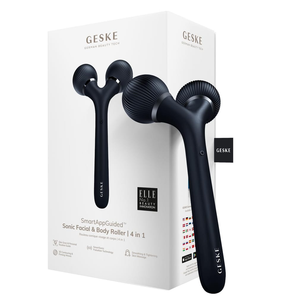 Фото товару: Електронний ультразвуковий ролик для обличчя та тіла GESKE Sonic Facial&Body Roller 4в1 black № 0
