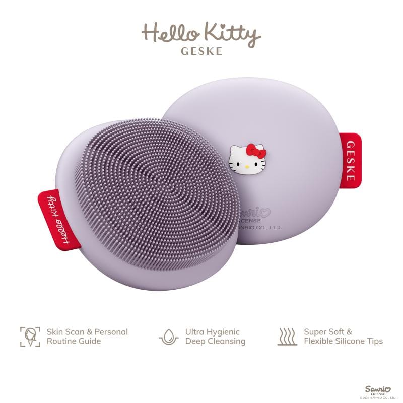 Фото товару: Щітка для обличчя GESKE Facial Brush 3в1 by Hello Kitty purple № 1