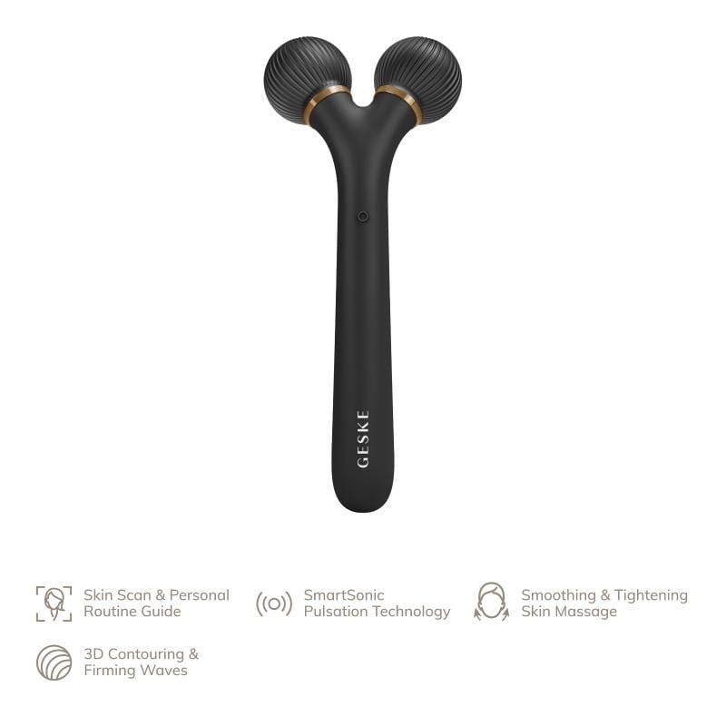 Фото товару: Електронний ультразвуковий ролик для обличчя GESKE Sonic Facial Roller 4в1 gray № 1
