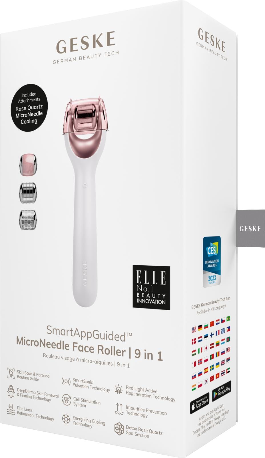 Фото товару: Електронний ролер для обличчя з мікроголками GESKE MicroNeedle Face Roller 9в1 starlight № 7