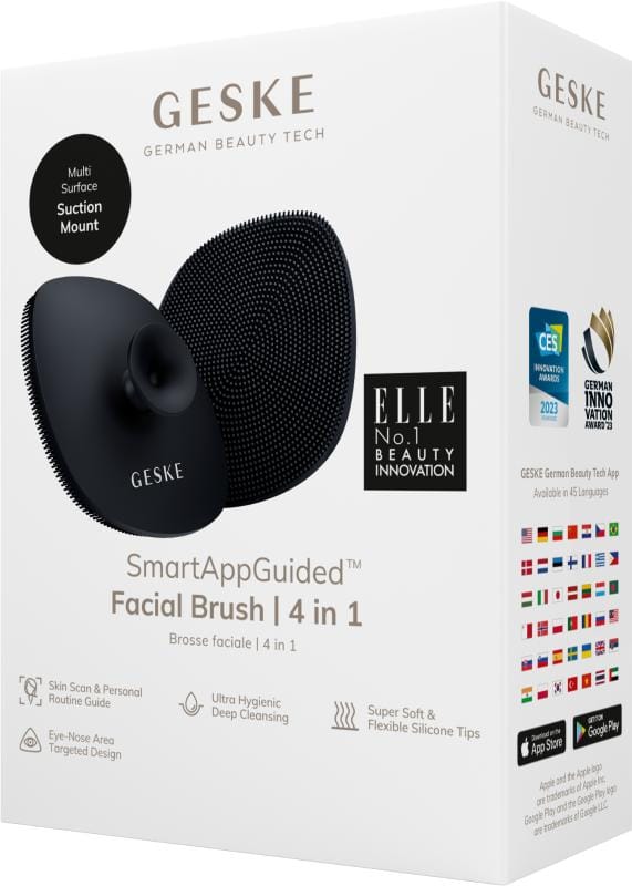 Фото товару: Щітка для обличчя GESKE Facial Brush 4в1 з тримачем black № 7