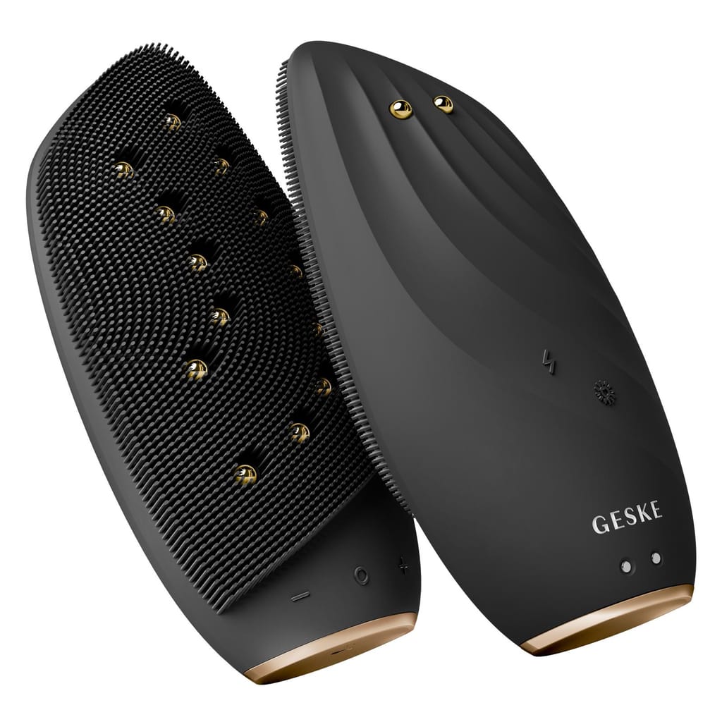 Фото товару: Очищувальна щітка для обличчя GESKE Sonic Thermo Facial Brush&Face-Lifter 8в1 gray № 5