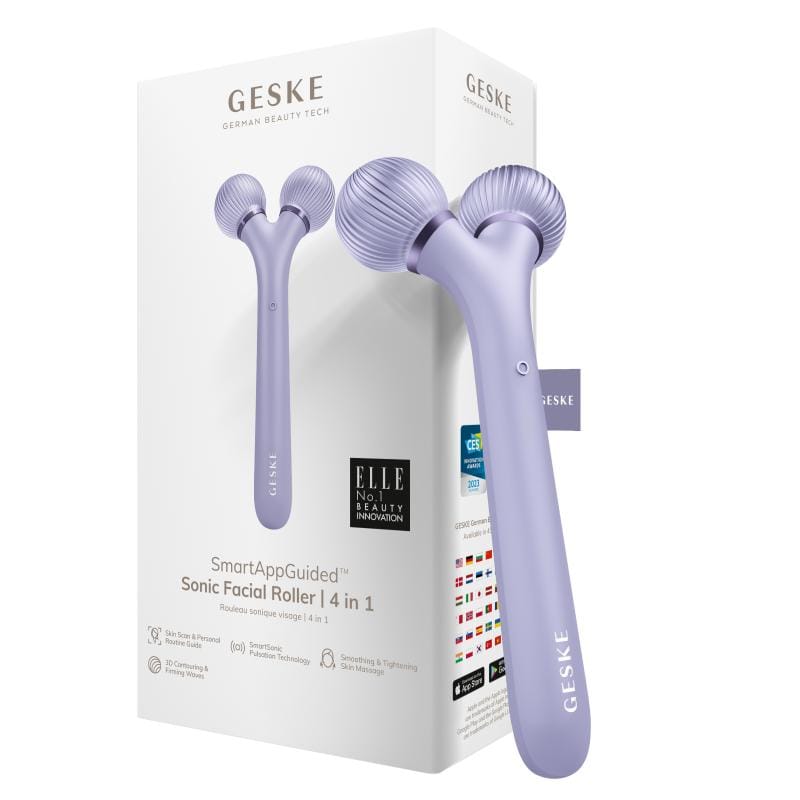 Фото товару: Електронний ультразвуковий ролик для обличчя GESKE Sonic Facial Roller 4в1 purple № 0