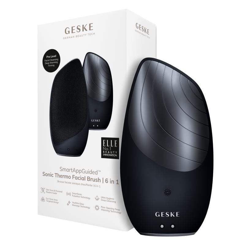 Фото товару: Електронна звукова термо щітка для обличчя GESKE Sonic Thermo Facial Brush 6в1 black № 0