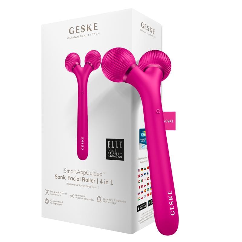 Фото товару: Електронний ультразвуковий ролик для обличчя GESKE Sonic Facial Roller 4в1 magenta № 0