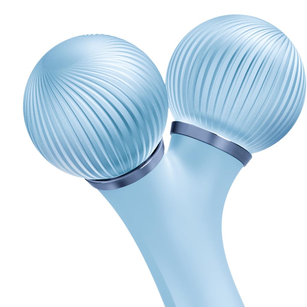 Фото товару: Електронний ультразвуковий ролик для обличчя GESKE Sonic Facial Roller 4в1 aquamarine № 4