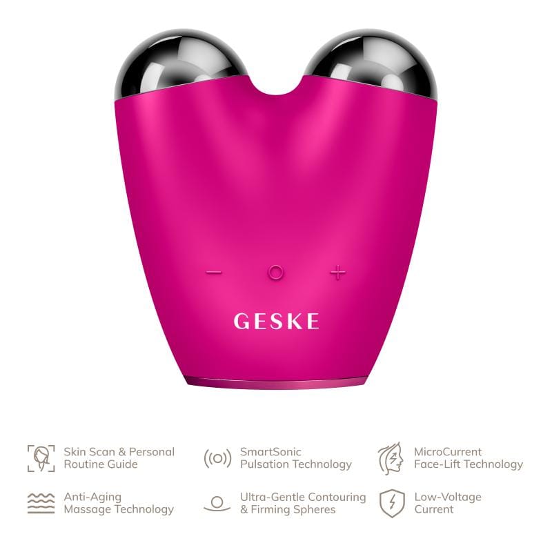 Фото товару: Мікрострумовий підтягувач обличчя GESKE MicroCurrent Face-Lifter 6в1 magenta № 1