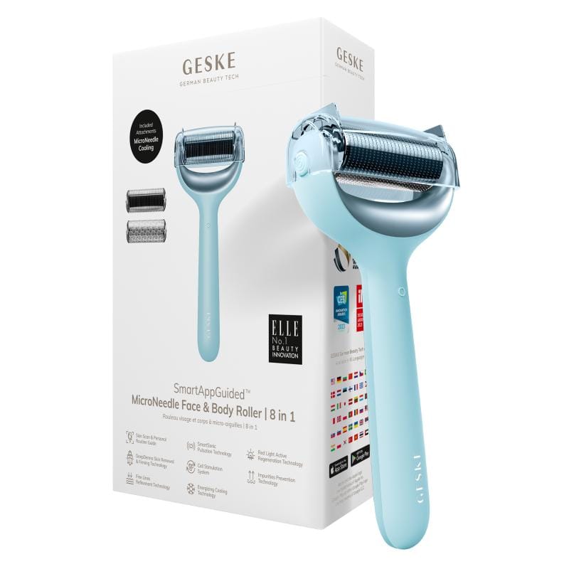 Фото товару: Електронний ролер для обличчя та тіла з мікроголками GESKE MicroNeedle Face&Body Roller 8в1 turquoise № 0