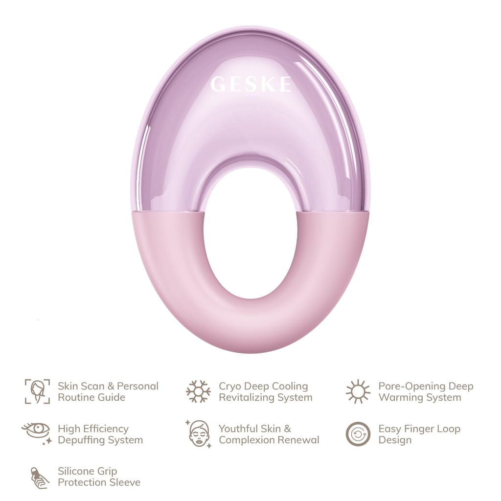 Фото товару: Масажер для очей GESKE Cool&Warm Eye Massager 7в1 pink № 1