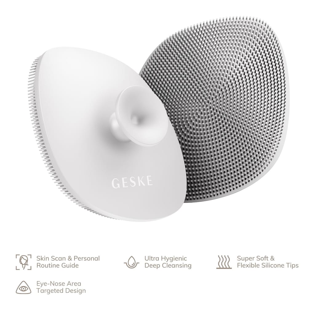 Фото товару: Щітка для обличчя GESKE Facial Brush 4в1 з тримачем white № 1