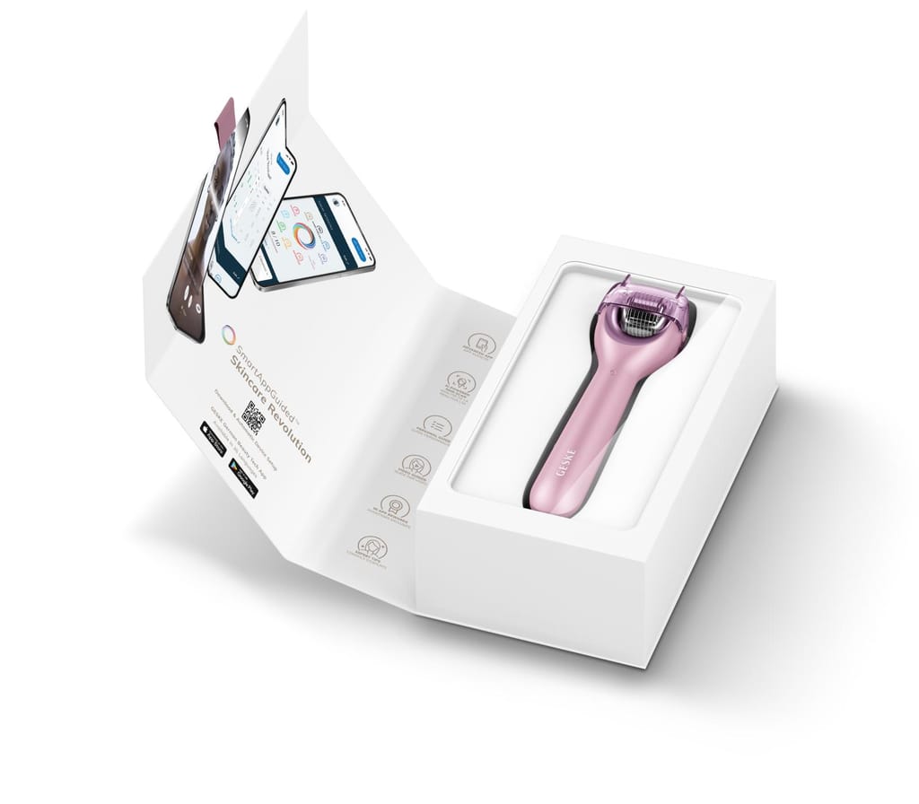 Фото товару: Електронний ролер для обличчя з мікроголками GESKE MicroNeedle Face Roller 9в1 pink № 8